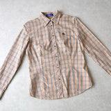 Logo embroidere burberry checked shirt - NEWSED