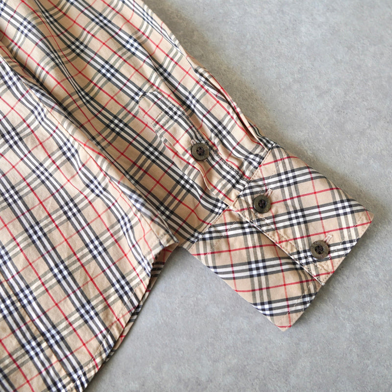 Logo embroidere burberry checked shirt - NEWSED