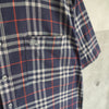 Logo embroidered burberry check shirt