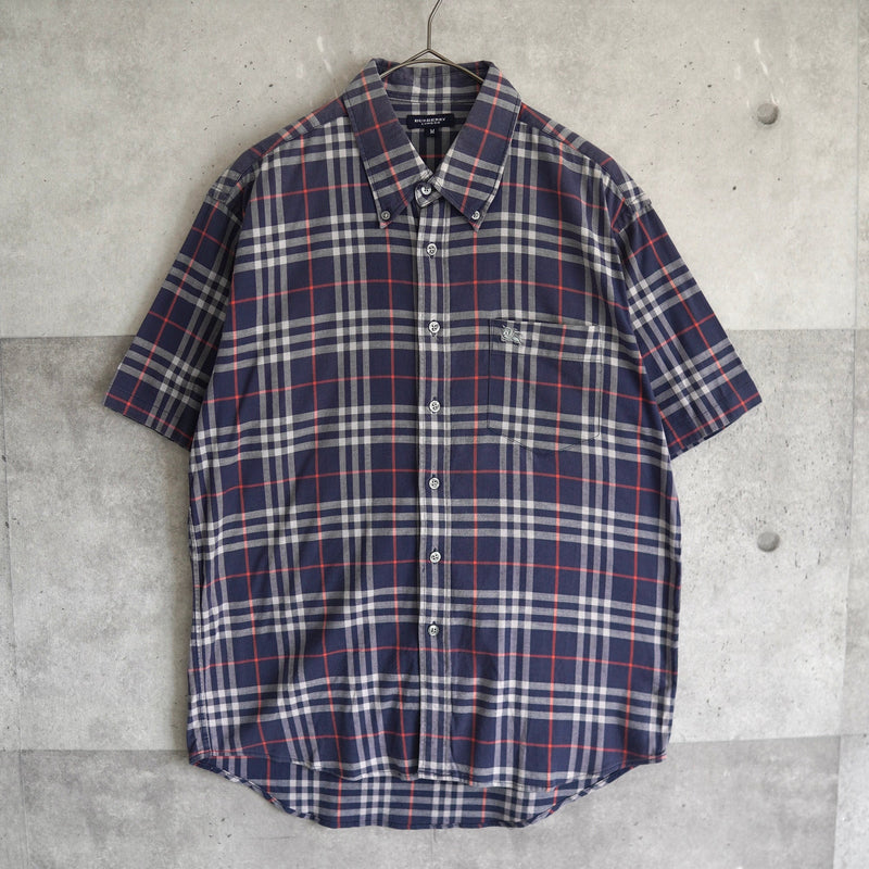 Logo embroidered burberry check shirt - NEWSED