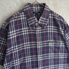 Logo embroidered burberry check shirt