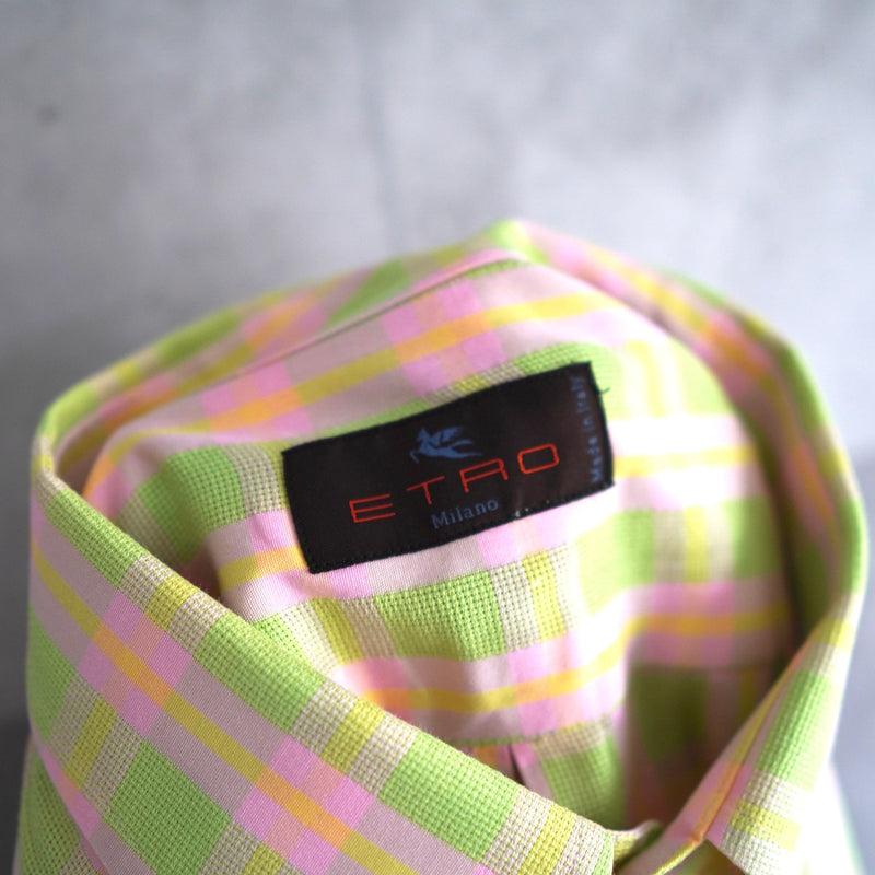 Logo embroidered check shirt｜Made in Italy - NEWSED