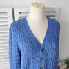 Logo Embroidery Cable Knit Cardigan