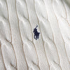 Logo Embroidery Cable Knit Collar Sweater