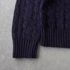 Logo Embroidery Cable Knit Sweater