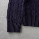 Logo Embroidery Cable Knit Sweater - NEWSED