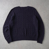 Logo Embroidery Cable Knit Sweater - NEWSED
