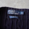 Logo Embroidery Cable Knit Sweater
