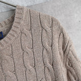 Logo Embroidery Cable Sweater - NEWSED