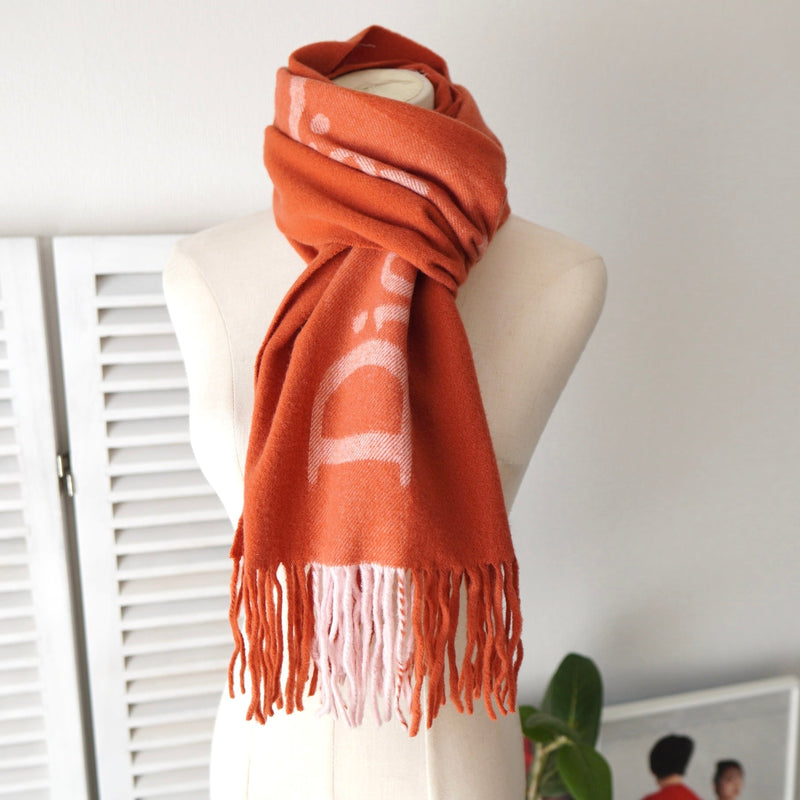 Logo Embroidery Cashmere Muffler｜Made in Scotland - NEWSED