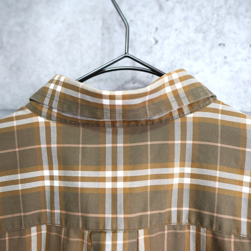 Logo Embroidery Check Pattern Shirt - NEWSED