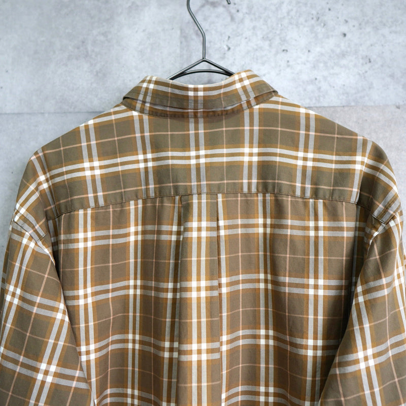 Logo Embroidery Check Pattern Shirt - NEWSED