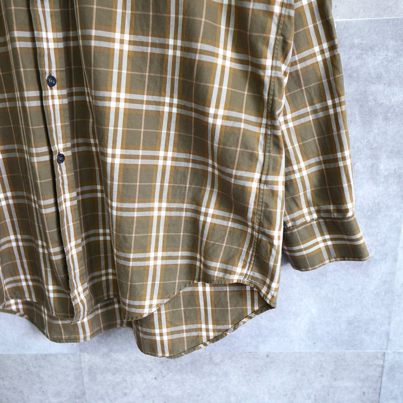 Logo Embroidery Check Pattern Shirt - NEWSED