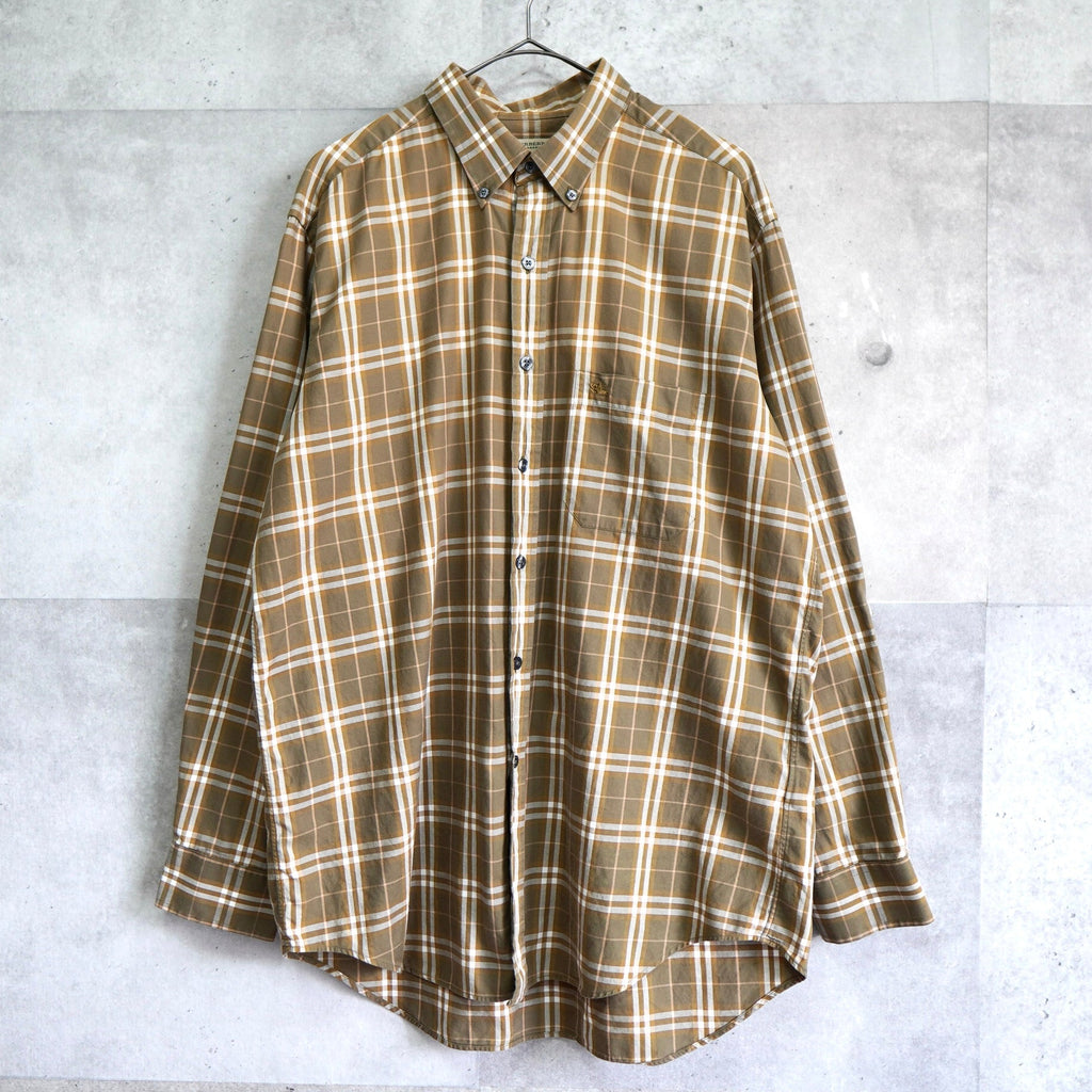 Logo Embroidery Check Pattern Shirt