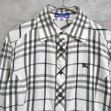 Logo Embroidery Check Shirt - NEWSED