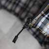 Logo Embroidery Check Zip-up Hooded Jacket