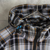Logo Embroidery Check Zip-up Hooded Jacket