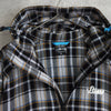 Logo Embroidery Check Zip-up Hooded Jacket