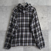 Logo Embroidery Check Zip-up Hooded Jacket