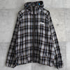 Logo Embroidery Check Zip-up Hooded Jacket