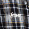 Logo Embroidery Check Zip-up Hooded Jacket
