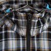 Logo Embroidery Check Zip-up Hooded Jacket