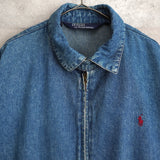 Logo Embroidery Denim Drizzler Jacket - NEWSED