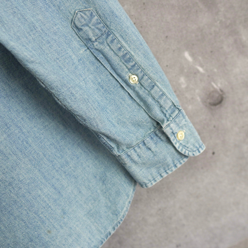 Logo Embroidery Denim Shirt - NEWSED