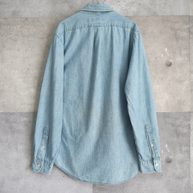 Logo Embroidery Denim Shirt - NEWSED