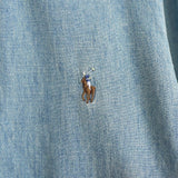 Logo Embroidery Denim Shirt - NEWSED