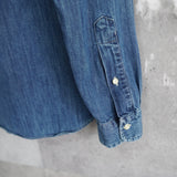 Logo Embroidery Denim Shirt - NEWSED