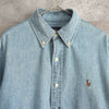 Logo Embroidery Denim Shirt