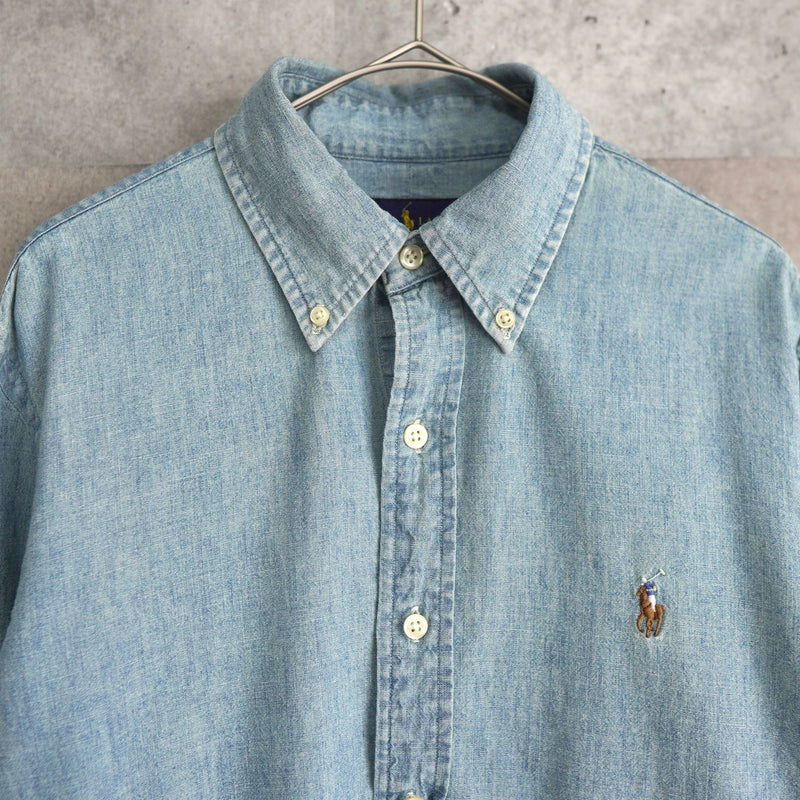 Logo Embroidery Denim Shirt - NEWSED