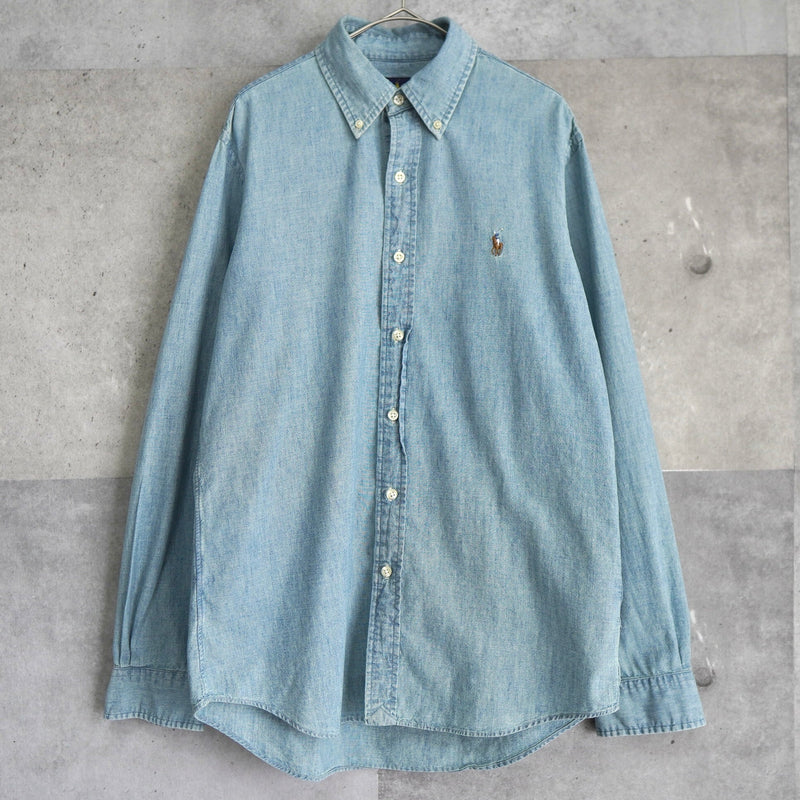 Logo Embroidery Denim Shirt - NEWSED