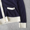 Logo Embroidery Elbow Patch Cardigan