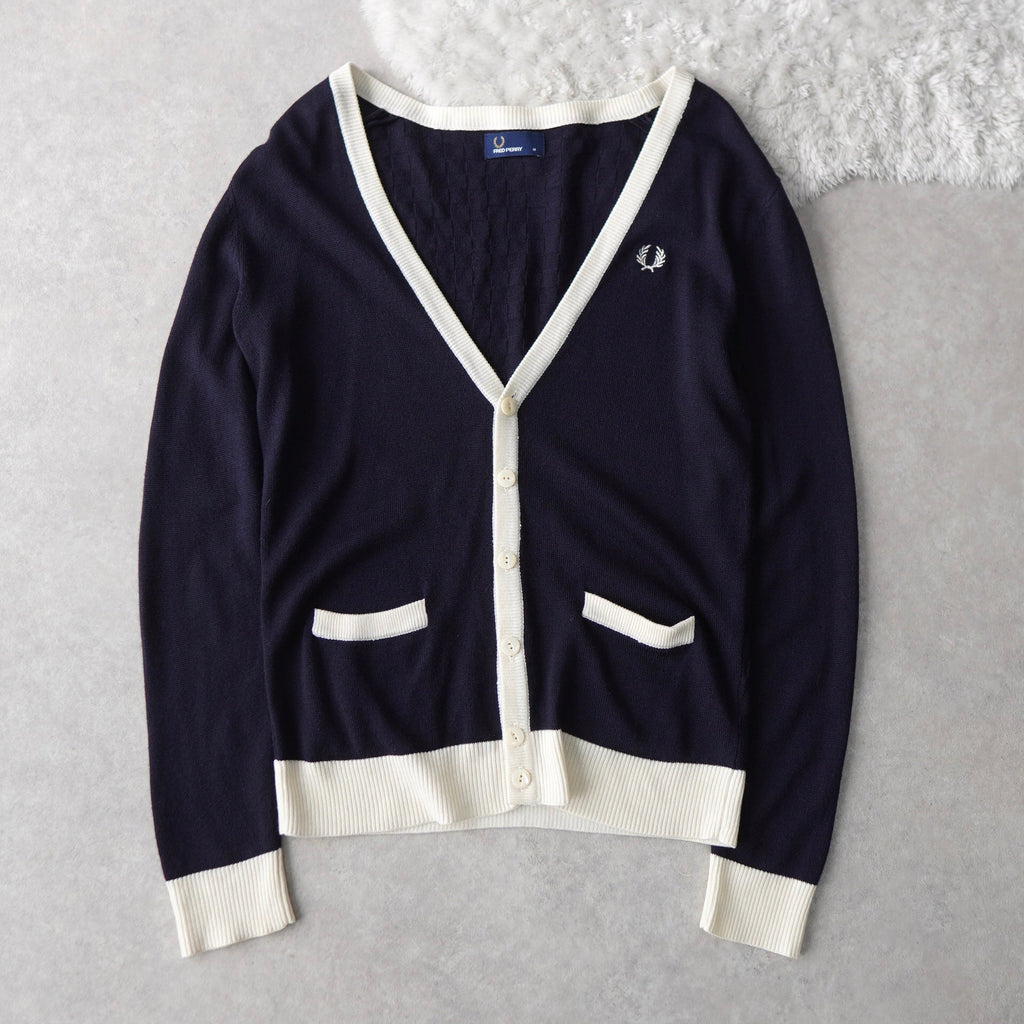 Logo Embroidery Elbow Patch Cardigan