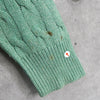 Logo Embroidery Half-zip Cable Knit Sweater