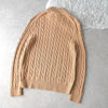Logo Embroidery Half-zip Cable Sweater
