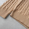 Logo Embroidery Half-zip Cable Sweater
