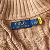 Logo Embroidery Half-zip Cable Sweater