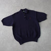 Logo Embroidery Half-zip Polo Sweater