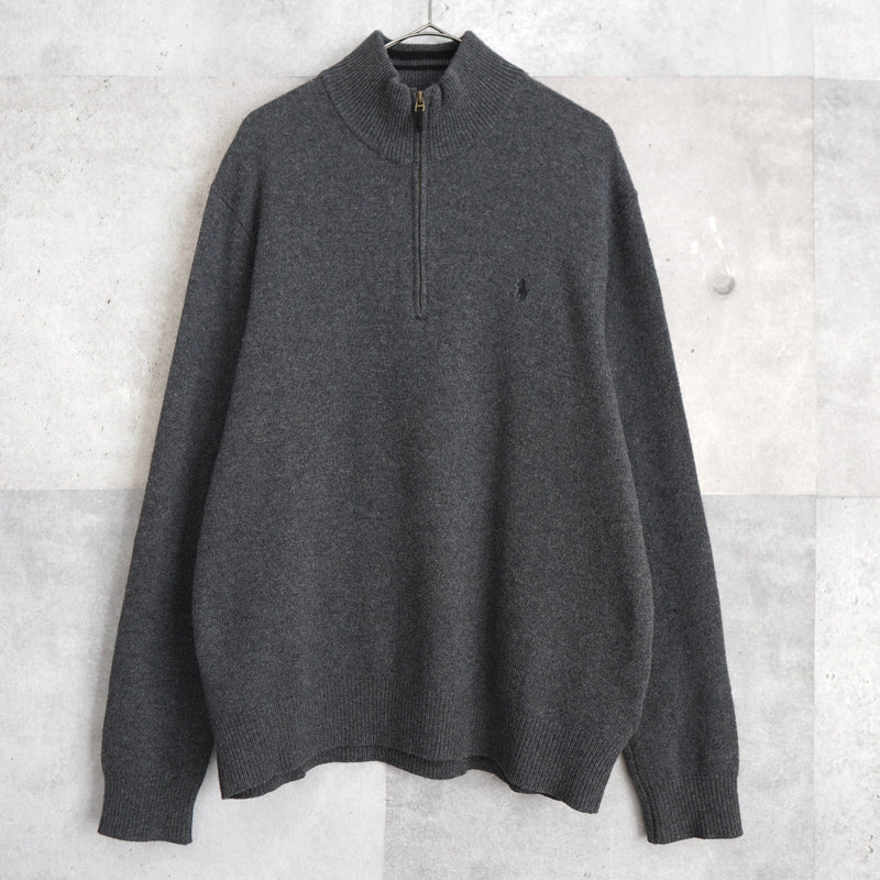 Logo Embroidery Half - zip Sweater - NEWSED