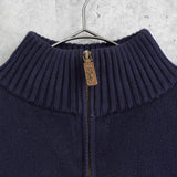 Logo Embroidery Half - zip Sweater - NEWSED