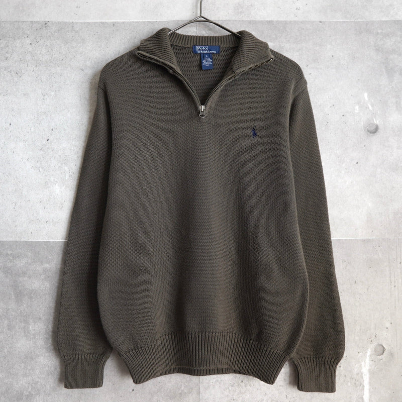 Logo Embroidery Half - zip Sweater - NEWSED