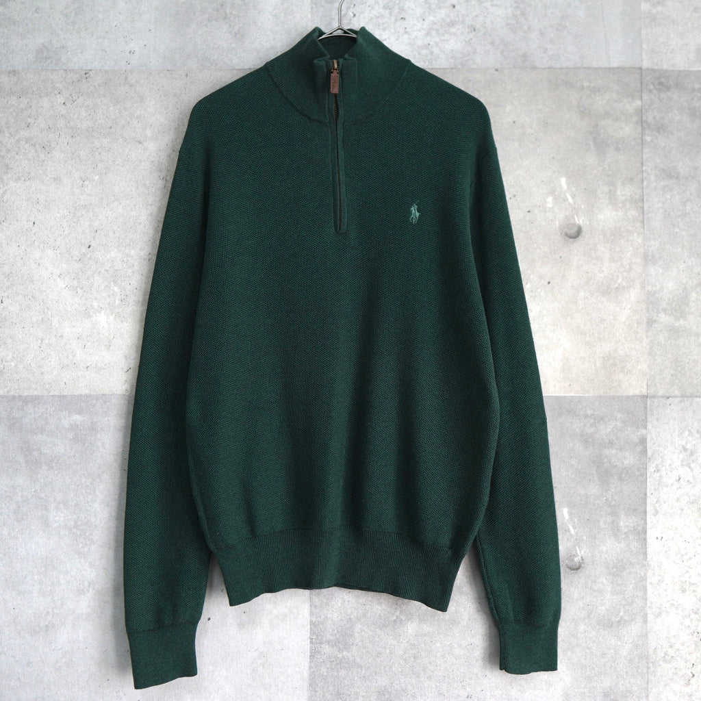 Logo Embroidery Half-zip Sweater