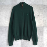 Logo Embroidery Half - zip Sweater - NEWSED