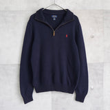 Logo Embroidery Half - zip Sweater - NEWSED