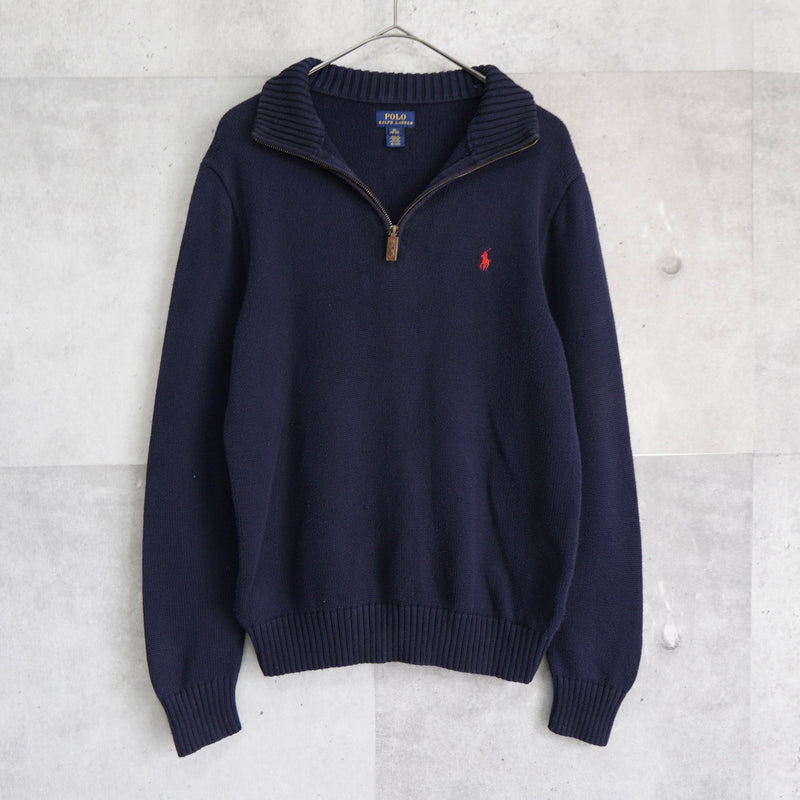 Logo Embroidery Half - zip Sweater - NEWSED
