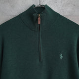Logo Embroidery Half - zip Sweater - NEWSED