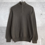 Logo Embroidery Half - zip Sweater - NEWSED